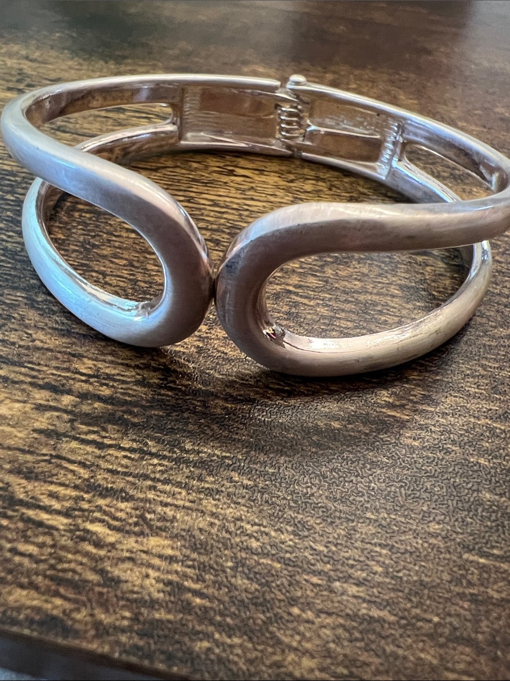 Silver hinged  Cuff Bracelet -